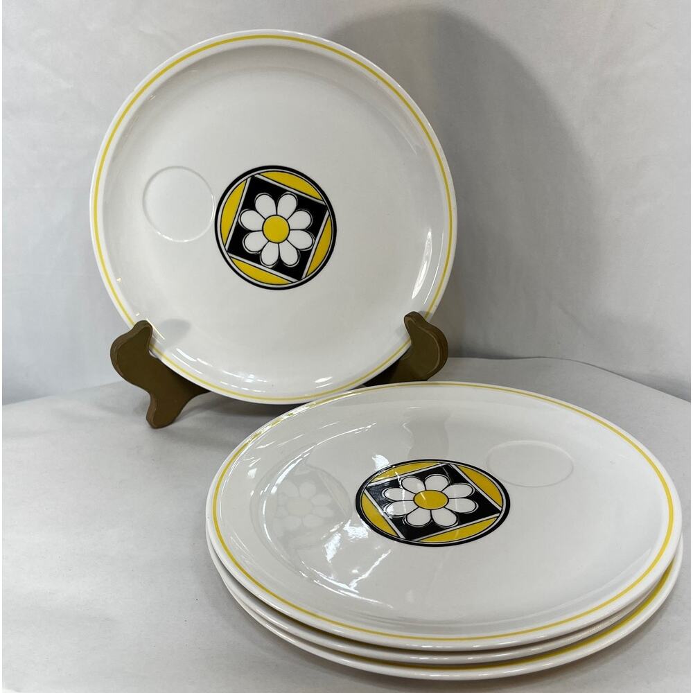 Within by MIKASA Cera-Stone Snack Lunch Plate Japan VTG Jonas Roberts Set of 4